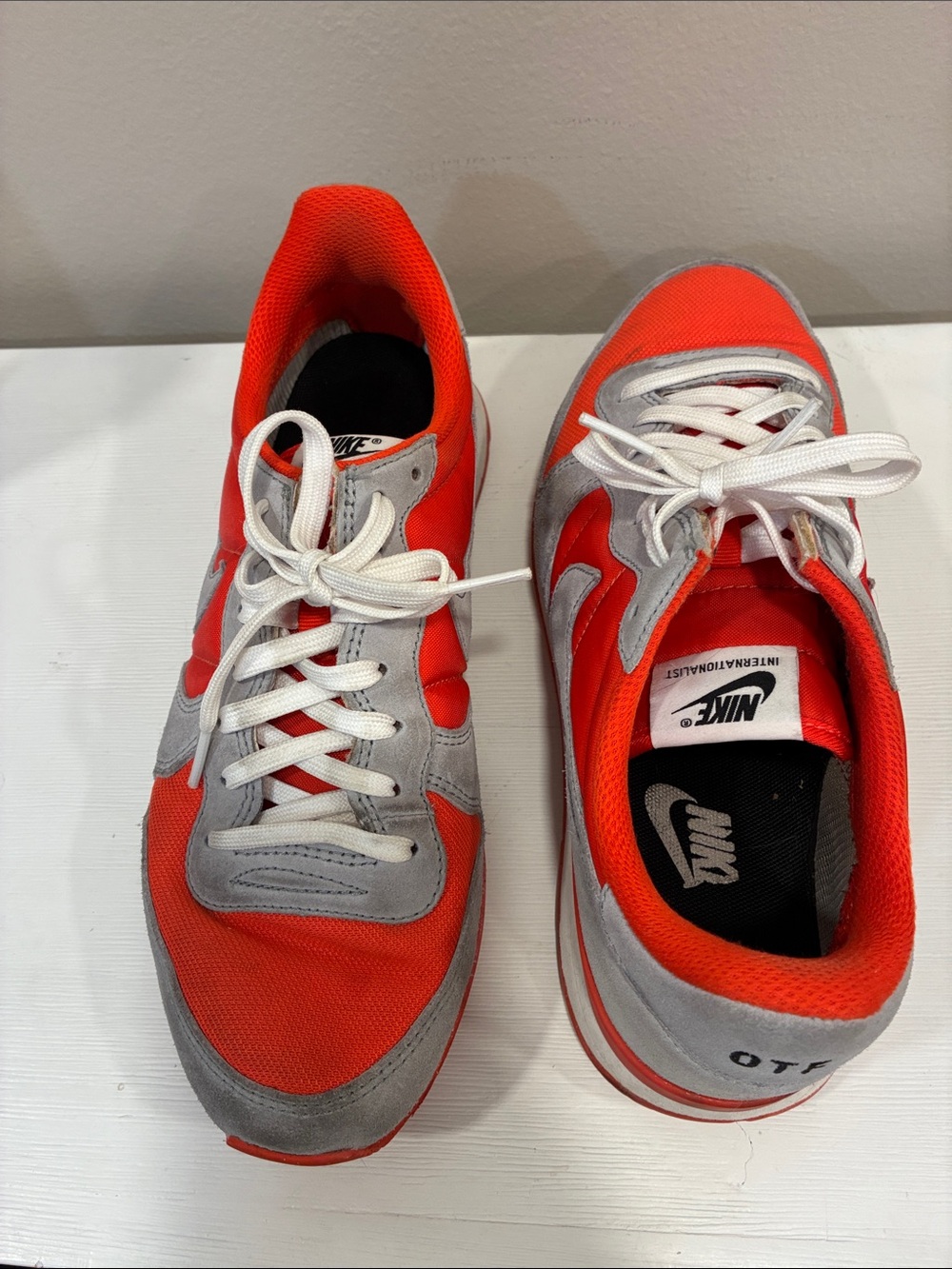 Nike Women’s Orange and Gray Low-Top Athletic Sneakers - Orangetheory Custom